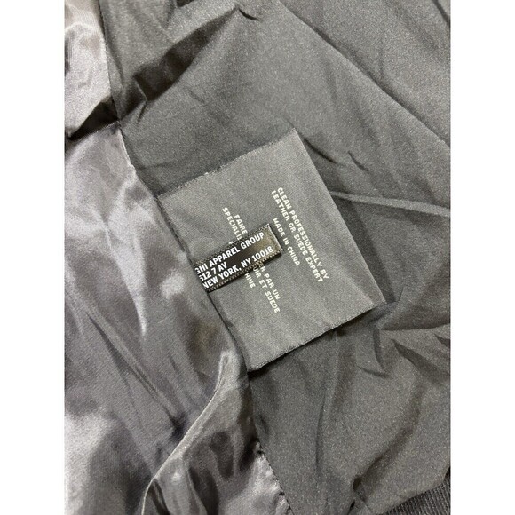 Andrew Marc Moto Felix Jacket Black Leather Small Pockets Knit Panels Gothcore - Picture 11 of 16